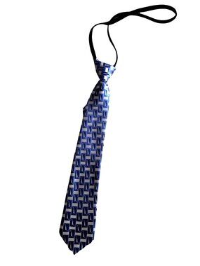 Toddler Boy  adjustable Tie Color Blue/ Grey